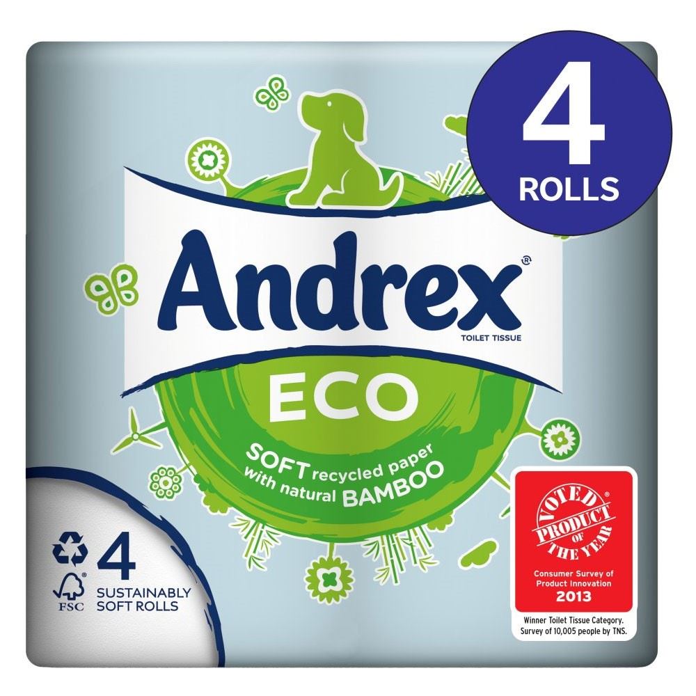 Andrex Eco Toilet Tissue Rolls 180 Sheets per Roll (4) eBay
