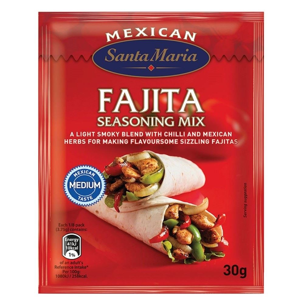 Santa Maria Mexican Fajita Seasoning Mix Medium (30g) eBay