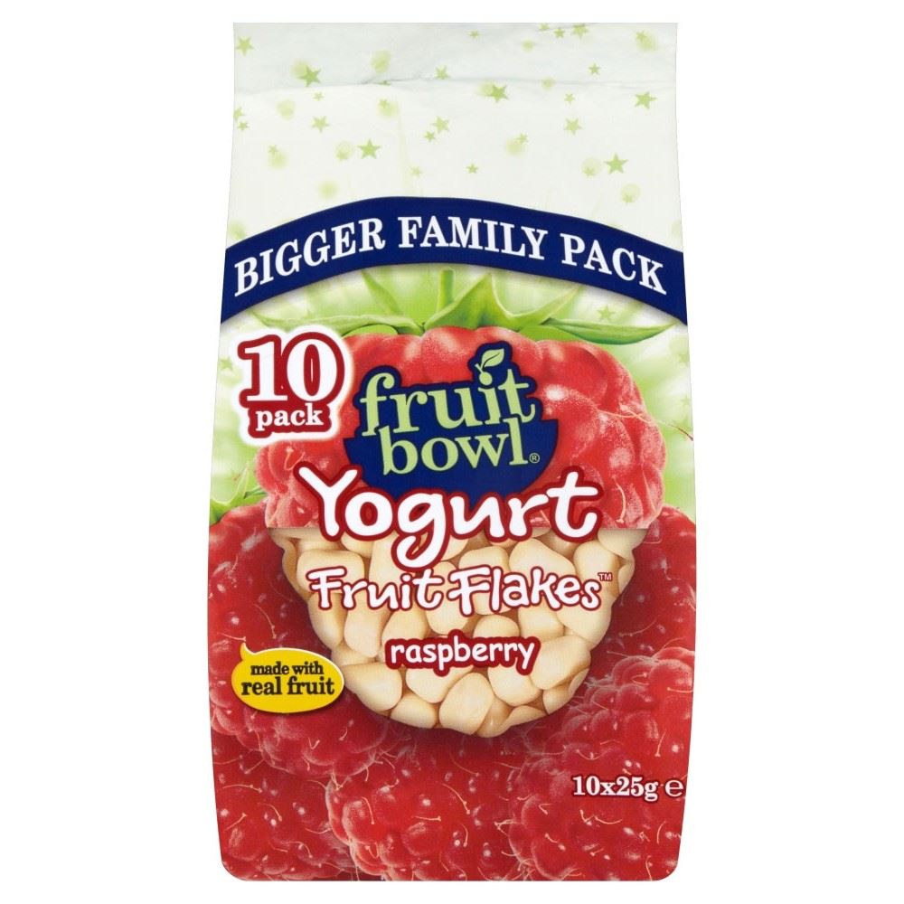 Fruit Bowl Fruit Flakes Raspberry with a Yogurt Coating (10x25g) eBay