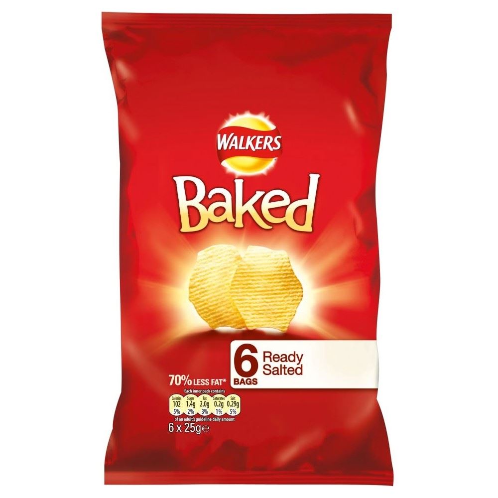 Walkers Baked Crisps Ready Salted (6x25g) eBay