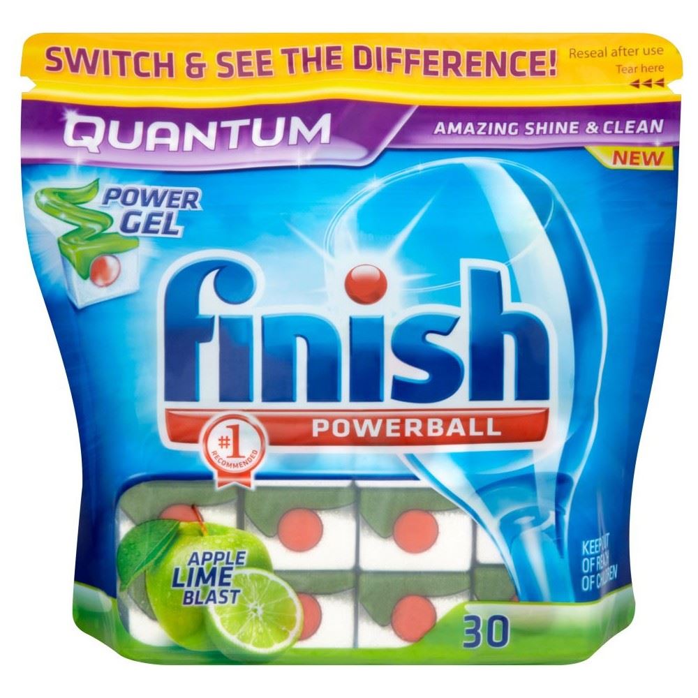 Finish Quantum Powerball Dishwasher Tablets Apple & Lime Blast (30) eBay