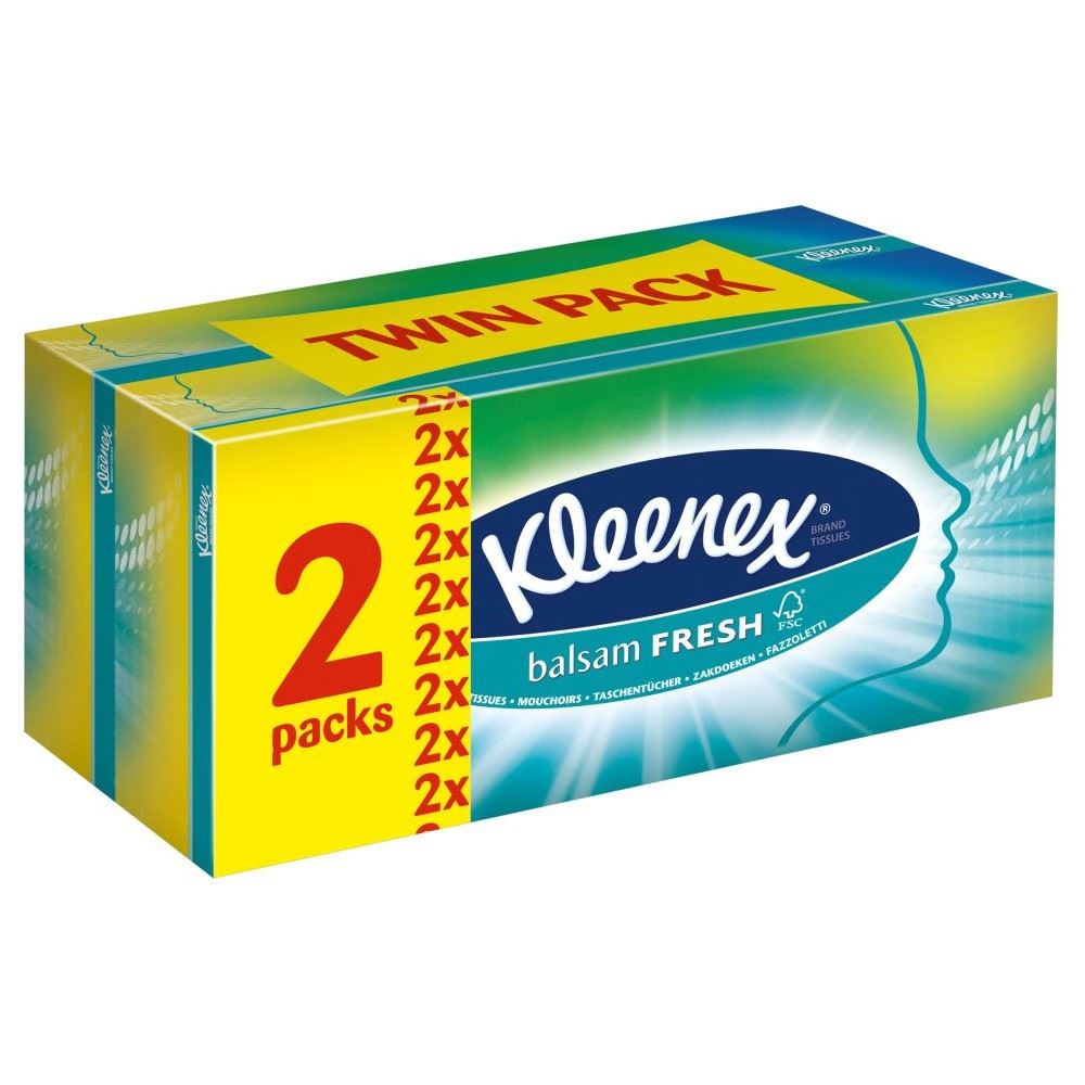 Kleenex Balsam Fresh Menthol Tissues Regular (72 per pack x 2) eBay