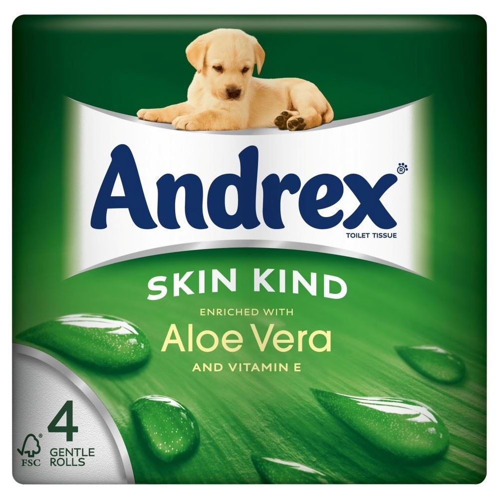 Andrex Skin Kind Enriched Aloe Vera Toilet Tissue Rolls 160 Sheets per