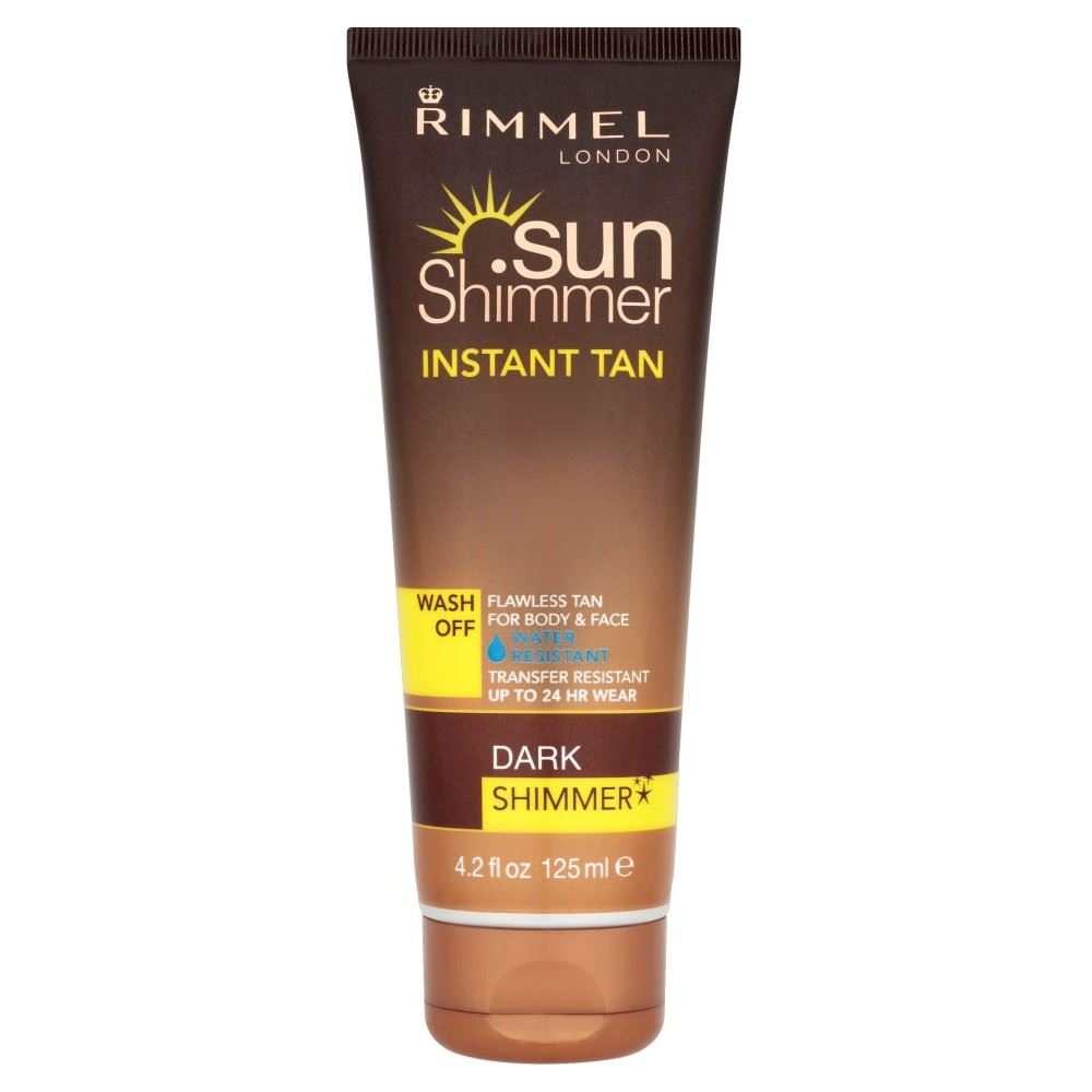 Rimmel Sunshimmer Instant Tan Wash Off Dark Shimmer 125ml 