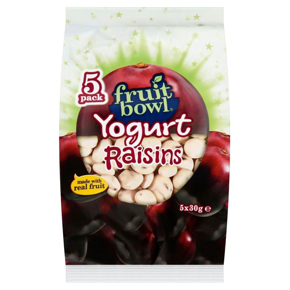 Fruit Bowl Fruit Flakes Raisins with a Yogurt Coating (5x30g)