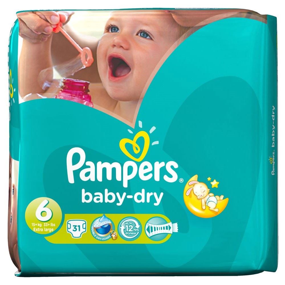 Pampers Baby Dry Size 6 Extra Large 16kg+ (31) | eBay