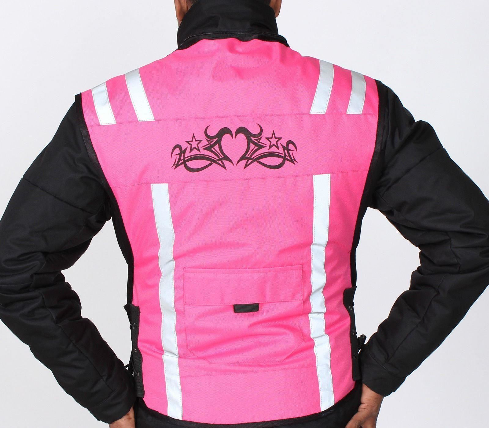 MOTORCYCLE SAFTEY HI VIZ REFLECTIVE DRIVING HIGH VISIBILITY OVER VEST WAISCOAT eBay