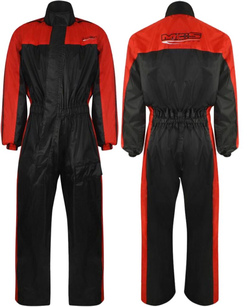 Rain Suit Over Rainsuit One 1 Piece Motorcycle Motorbike Waterproof Red