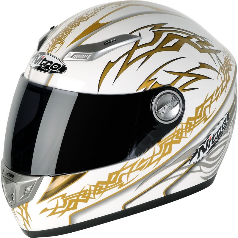 Nitro Aikido Sharp 5 Star Fibreglass Motorbike Motorcycle Full Face