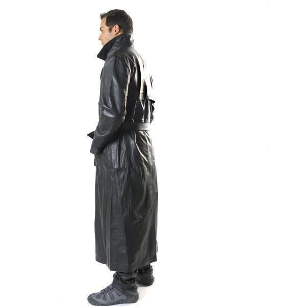 Mens Black Leather Trench Coat Tradingbasis Hugh Jackman Gabriel Van Helsing Leather Trench Coat