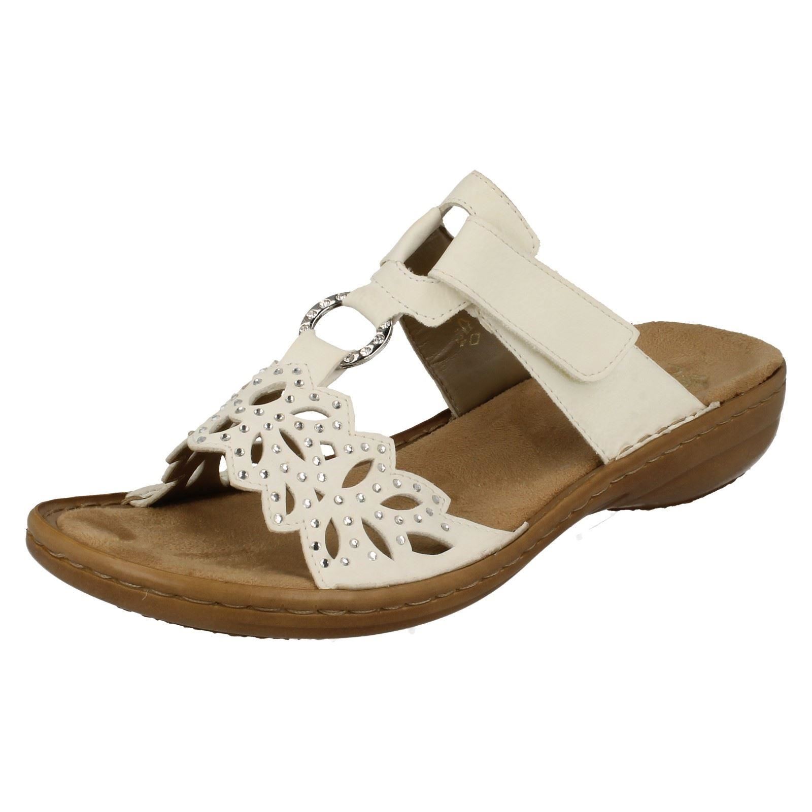 Rieker Womens Diamante Patterned Cut Out Mule Sandal 608A6 | eBay