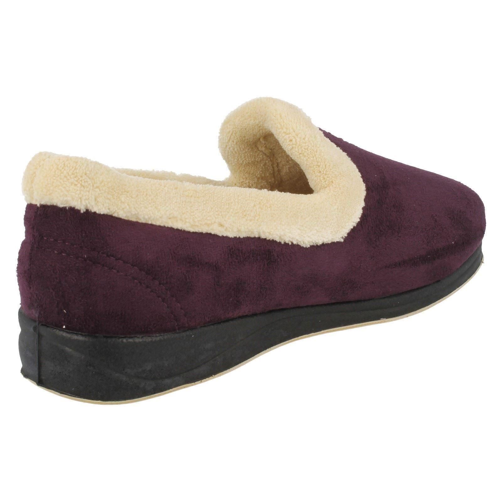 Padders MELLOW Womens Ladies Microsuede Fleece Extra Wide (EE) Fit Full Slippers | eBay