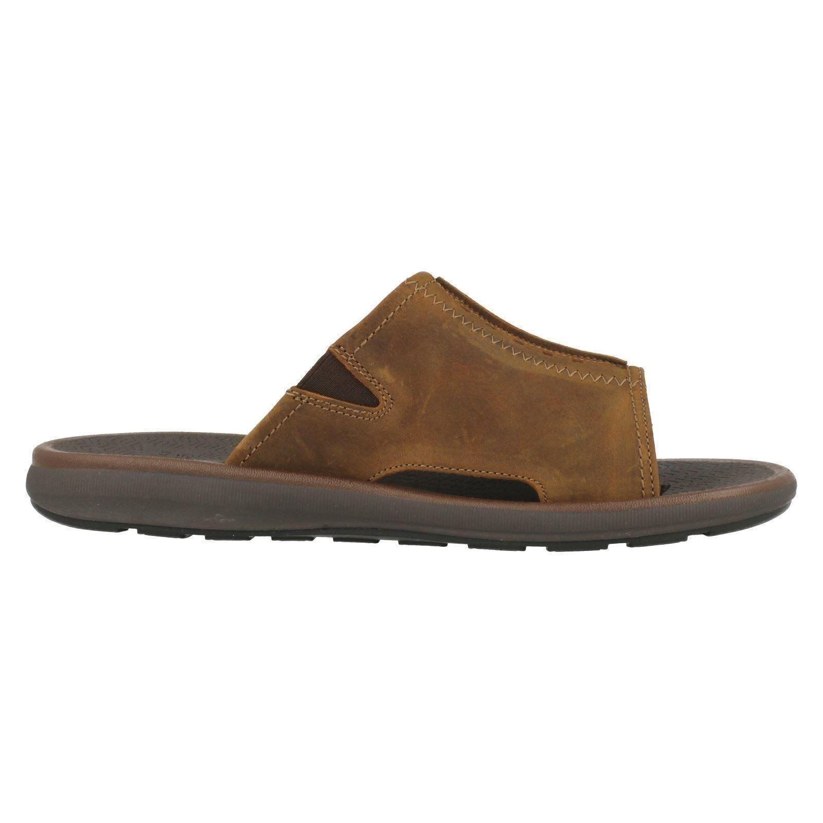 Mens Clarks Leather Open Toe Mule Style Sandal Kernick Shore eBay
