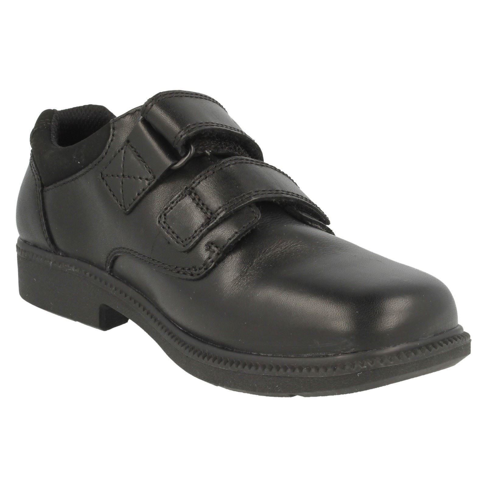 Boys Clarks Black Classic Leather School Shoe Deaton eBay