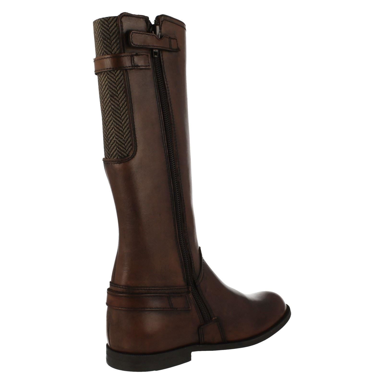 Infant/Junior Girls Startrite Long Riding Style Boots Tweed eBay