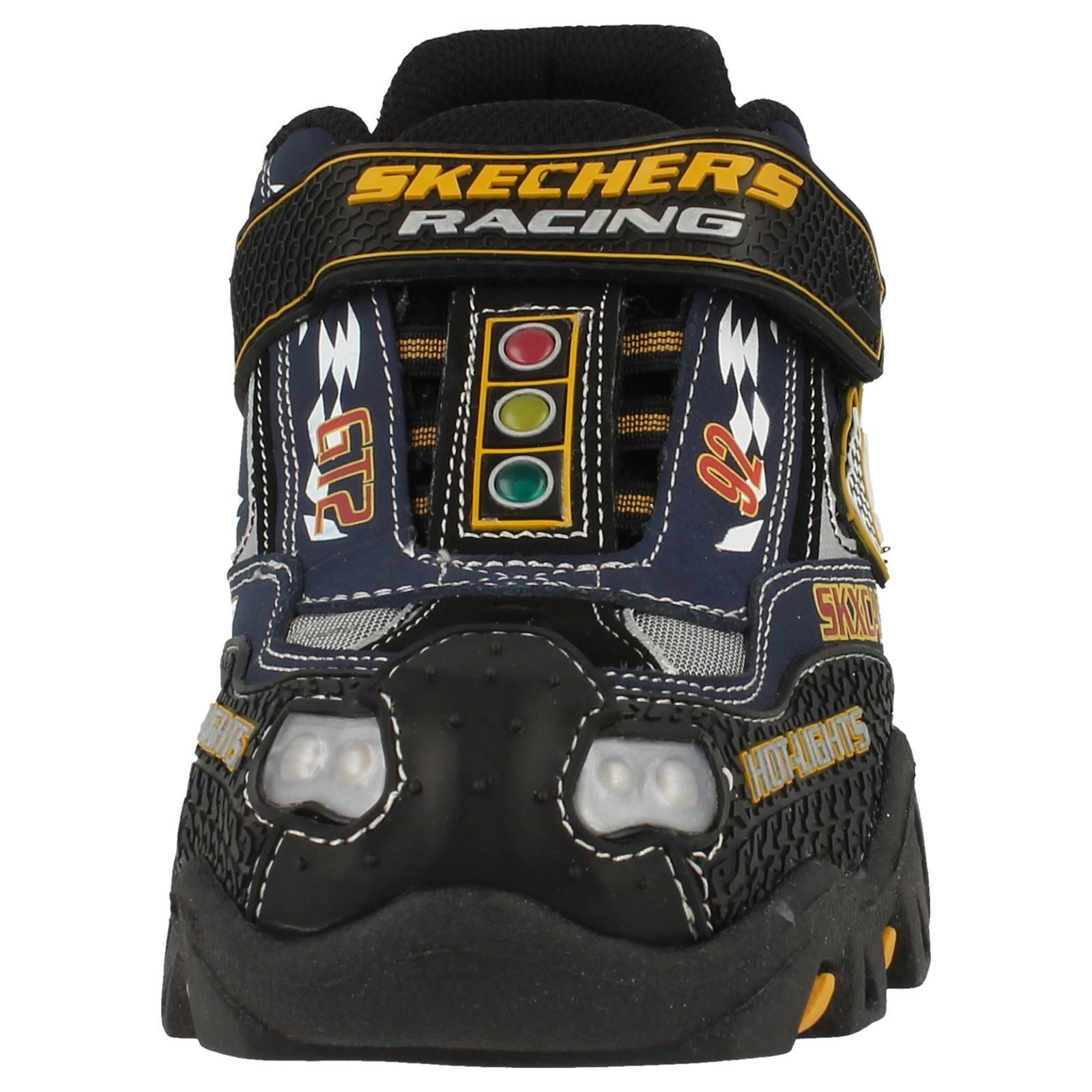 Boys Skechers Hot Lights Trainers Race Car 90353 eBay