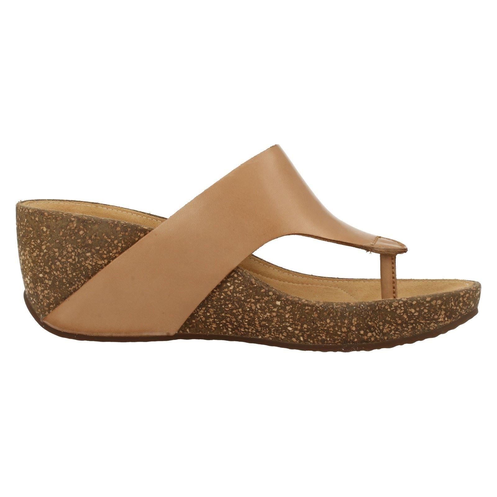 Ladies Clarks Wedge Toe Post Sandals Temira West eBay