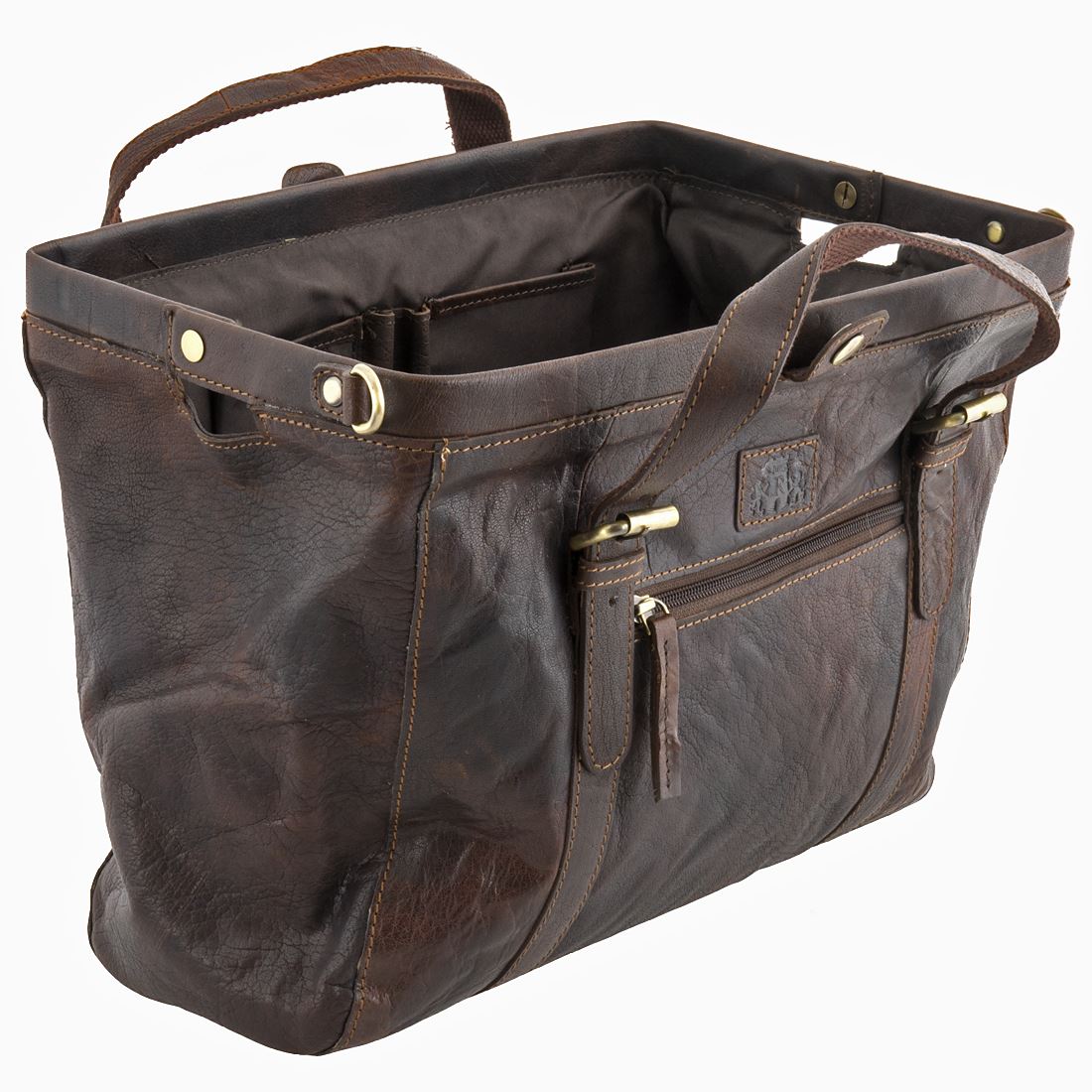 Rowallan Bronco Twin Handle Large Leather Gladstone / Doctors Bag