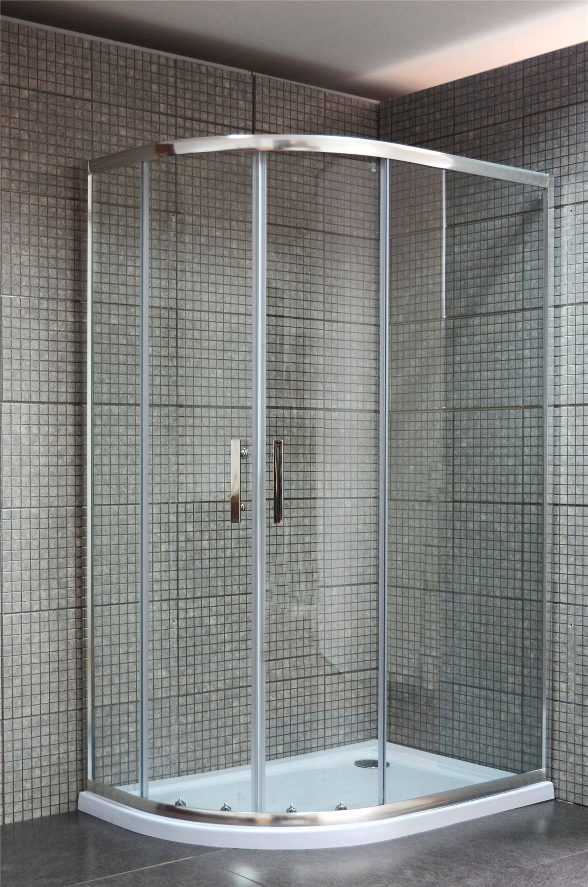 Easy Walk in Glass Quadrant Corner Sliding Door Shower Enclosure