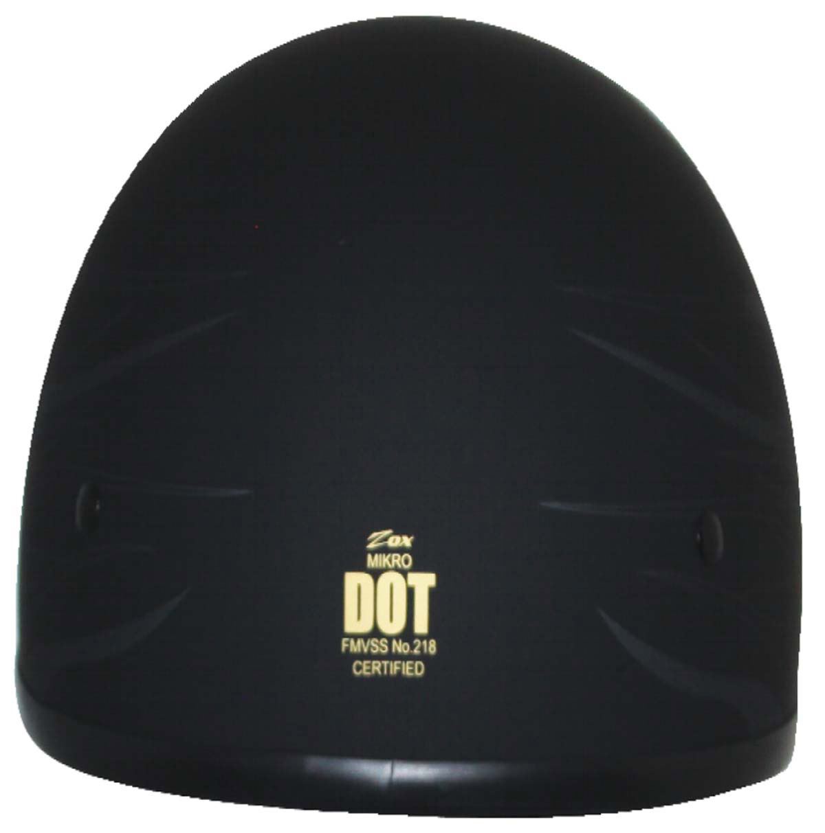 Zox Mikro Custom Half Helmet DOT Fiberglass Carbon Kevlar Shell XS2XL