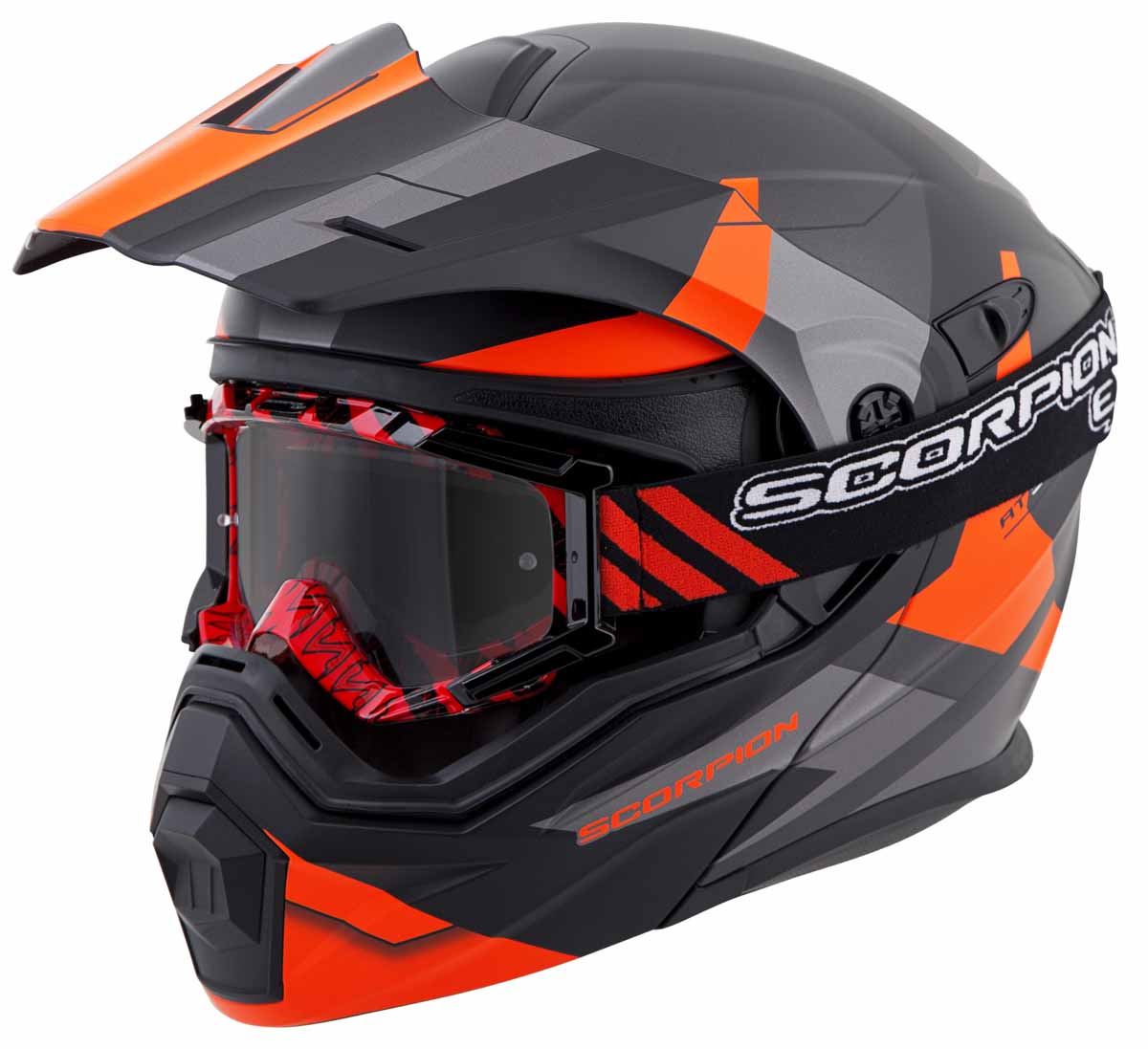 Scorpion EXOAT950 FlipUp Modular Adventure Touring Helmet DOT Approved