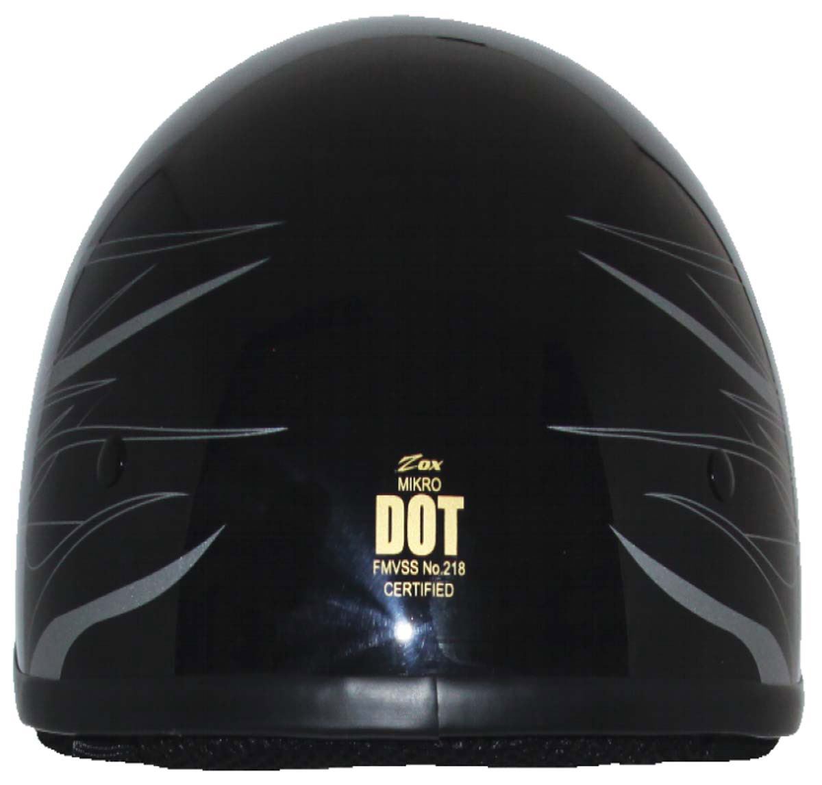 Zox Mikro Custom Half Helmet DOT Fiberglass Carbon Kevlar Shell XS2XL