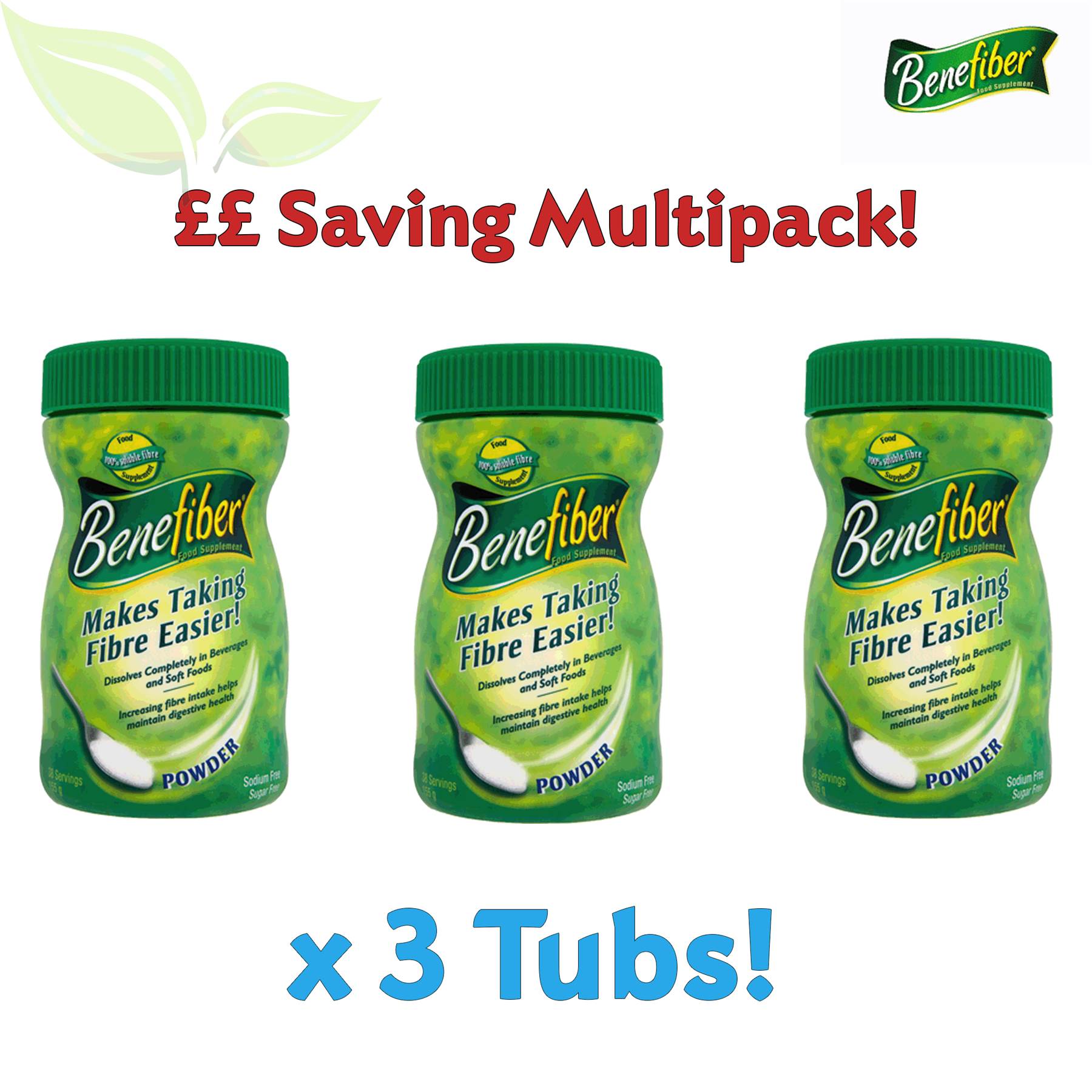 Benefiber Multi Buy *££ saving* Discount Listing 1, 3 & 6 Packs! eBay