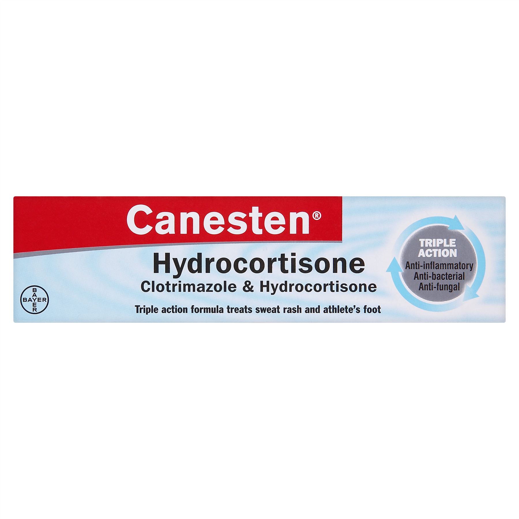 Hidrocortisona Canesten 15g para athelete's pie y dermatitis micótica