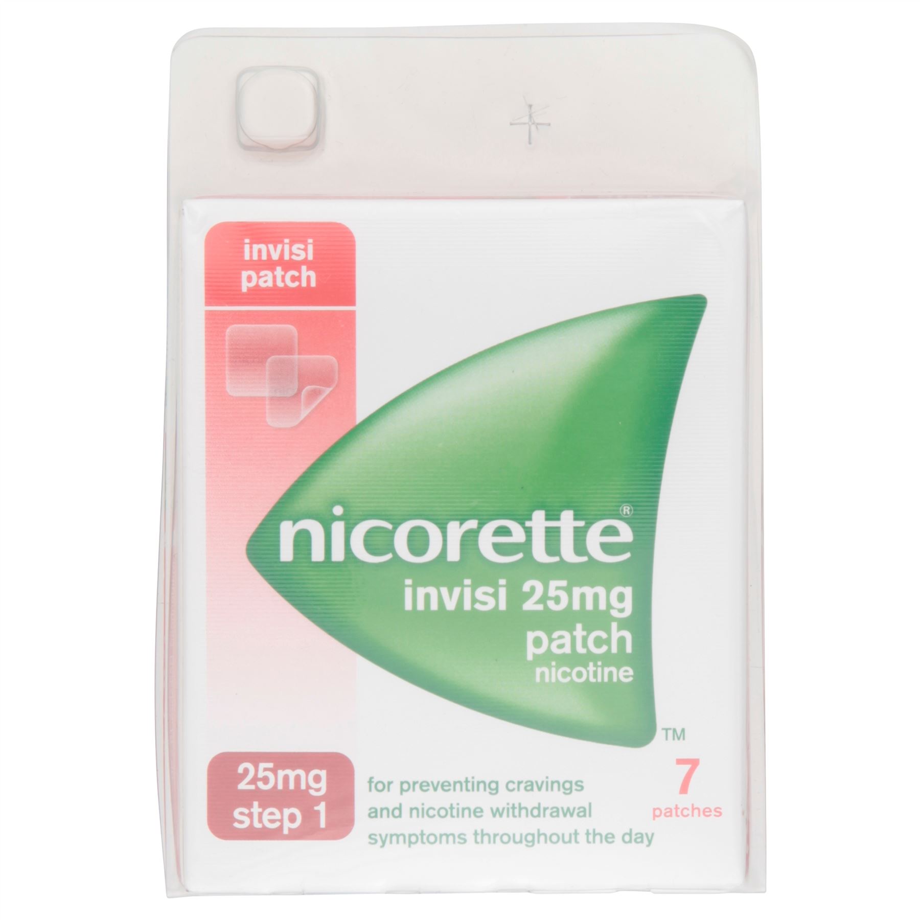 6 Packs of Nicorette Step 1 Invisi 25mg Patch Nicotine 7 Patches eBay