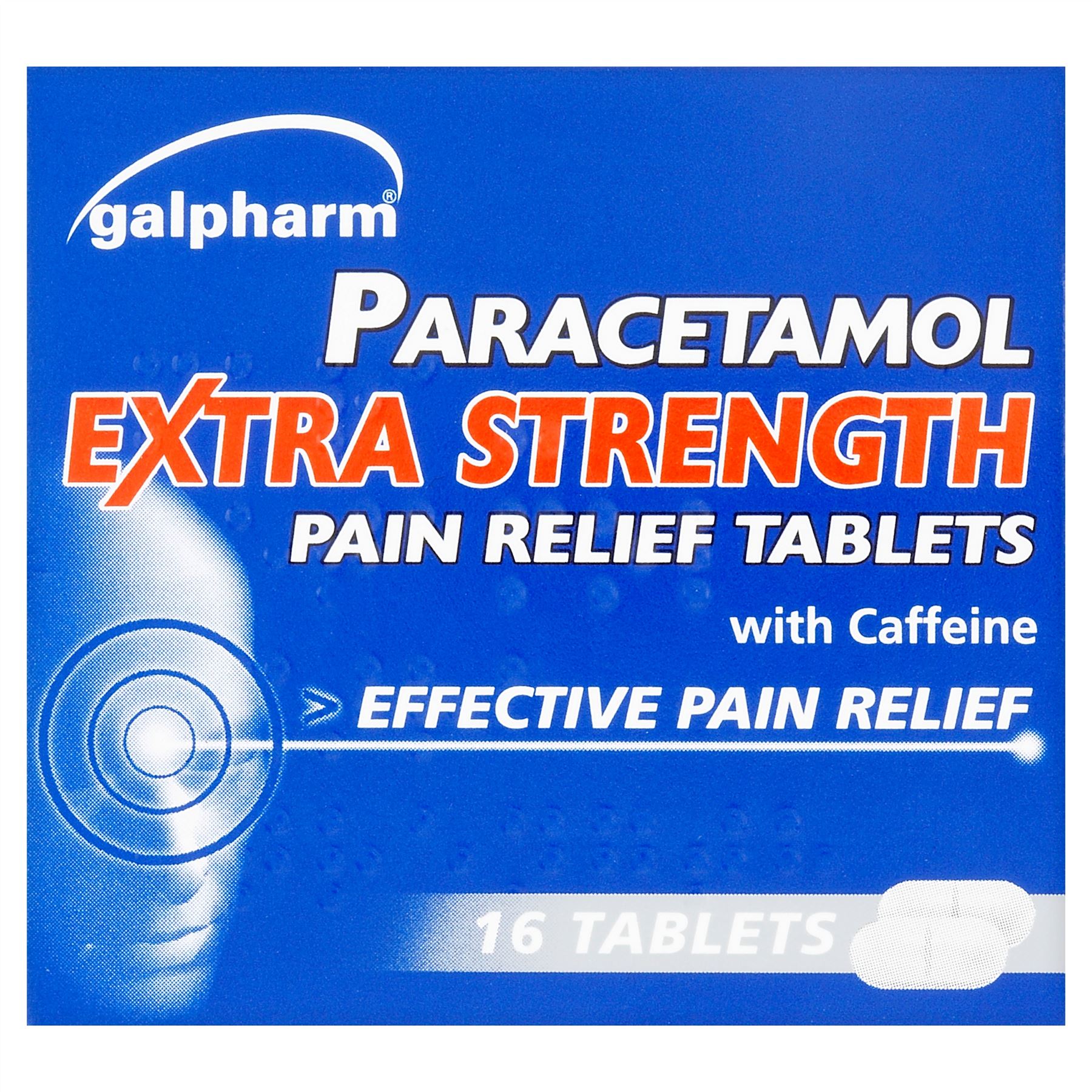 Galpharm Paracetamol Extra Strength Pain Relief Tablets with Caffeine