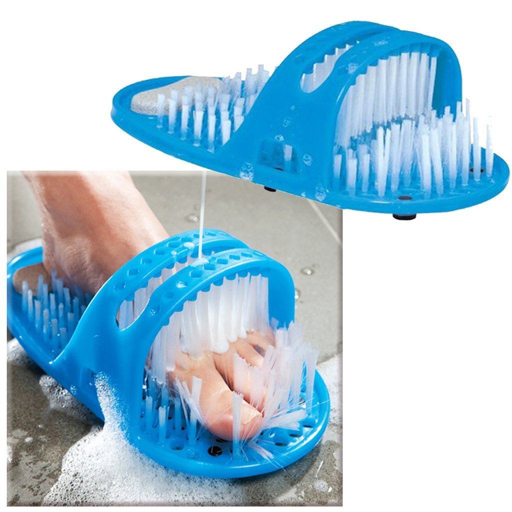 Shower Feet Exfoliating Shoes Foot Brush Soap Wash Scrubber Slipper