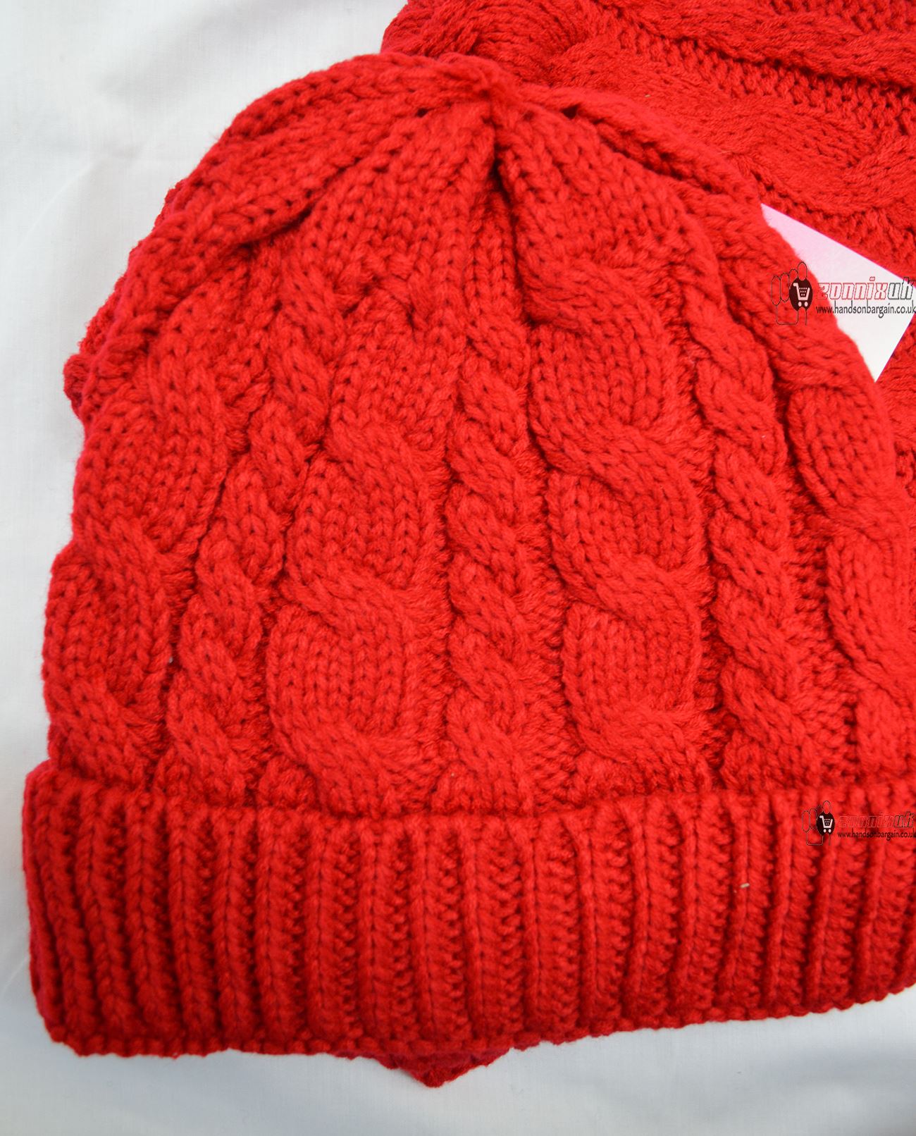 Womens Ladies Woolly Thick Knit Hat And Scarf Set Knitted Woollen eBay
