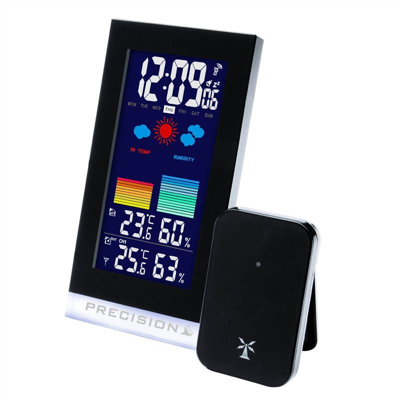 Precision Prec0099 Multi Coloured Wireless Radio Controlled Alarm Clock