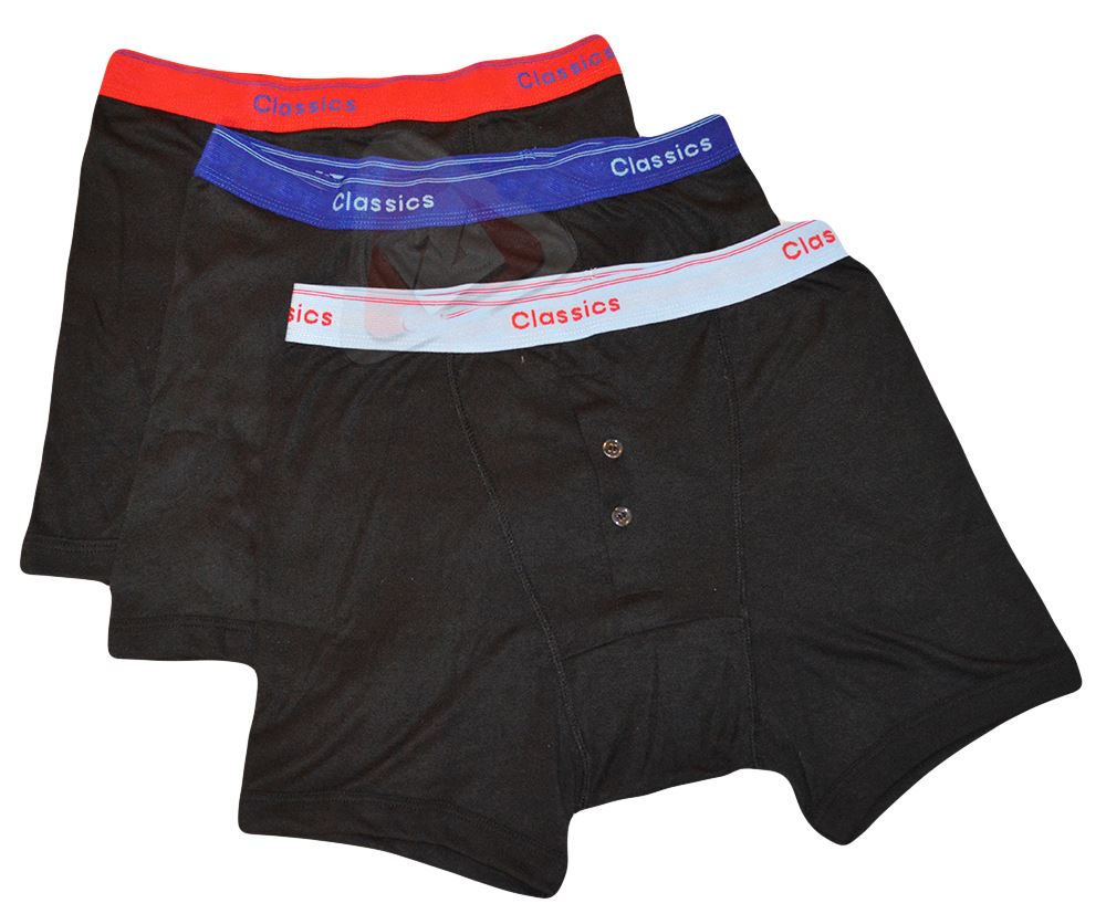 New 3X Men’s Classics Comfortfit Exotic Button Fly Boxers Colour