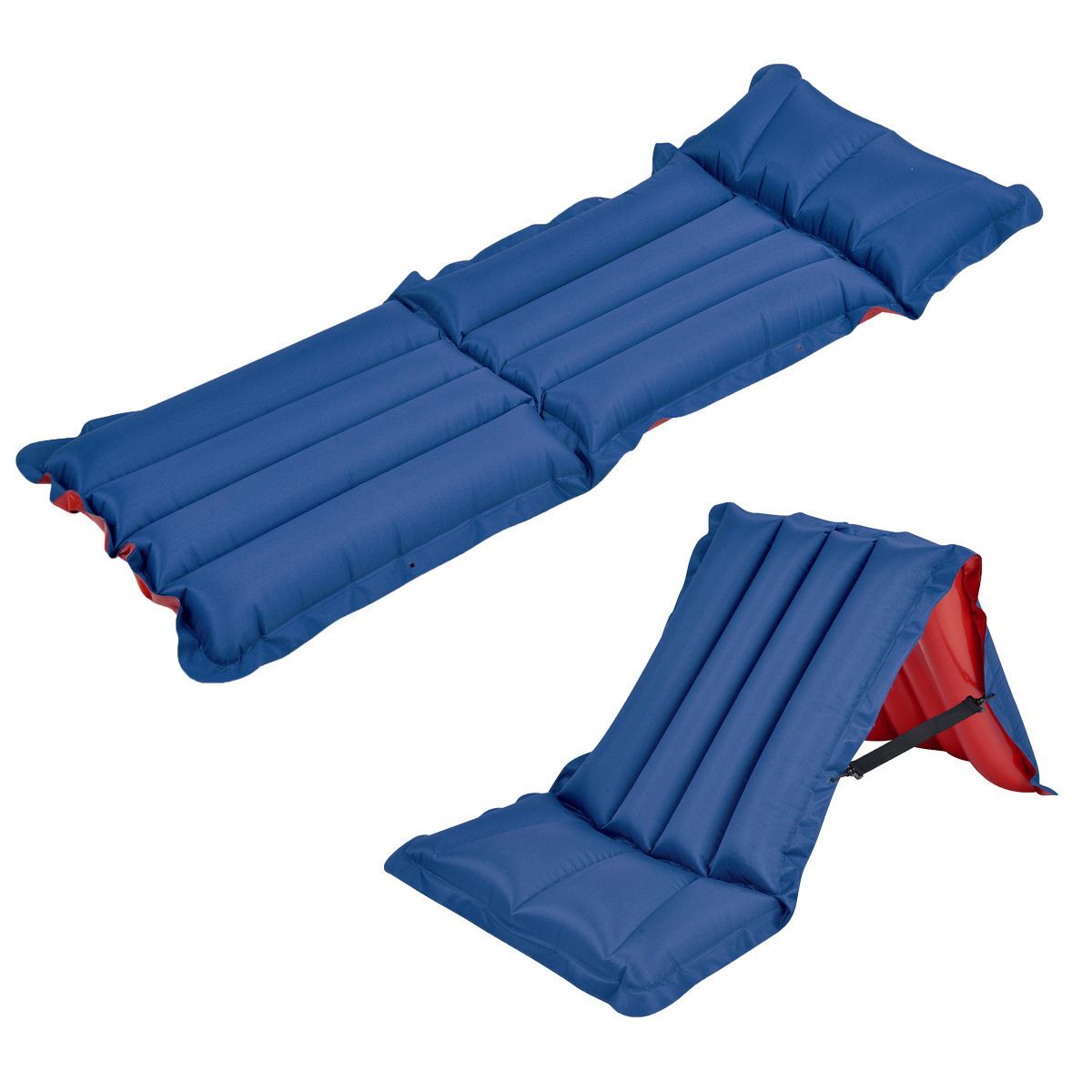 New Blow Up Inflatable 2 In 1 Single Airbed Camping Holiday Festival