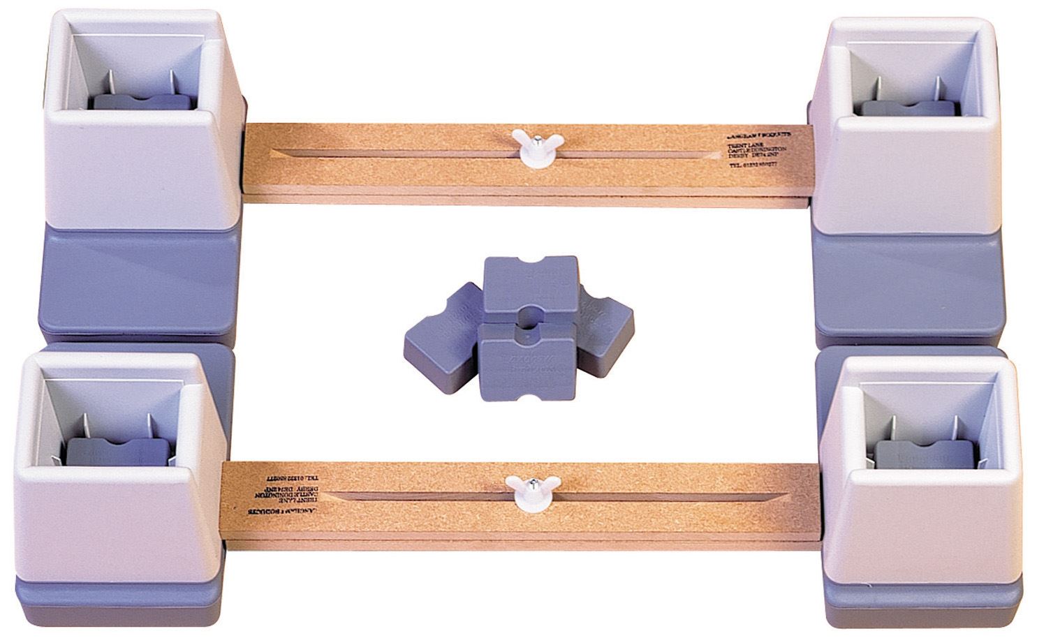 Linked Double Bed Raiser Risers 2 x Riser Set Wooden Metal Link eBay