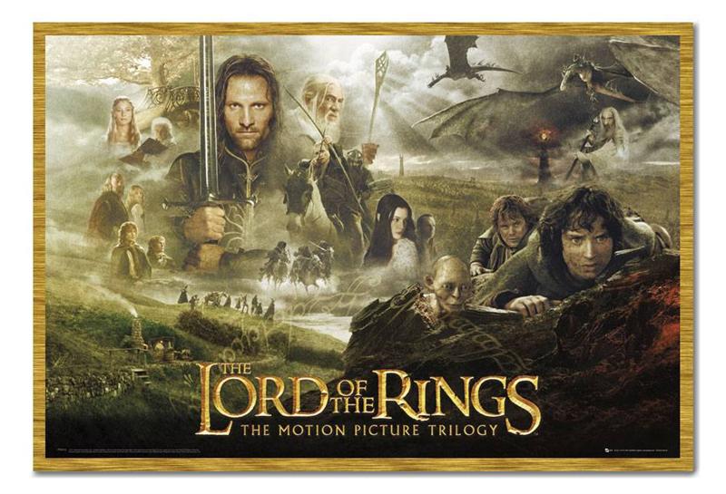 Framed Lord Of The Rings Trilogy Poster Ready To Hang Choice Of Frame Colours eBay
