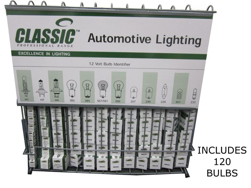 New Classic Garage Wall Mounted CAR BULB RACK/STAND/DISPENSER Includes