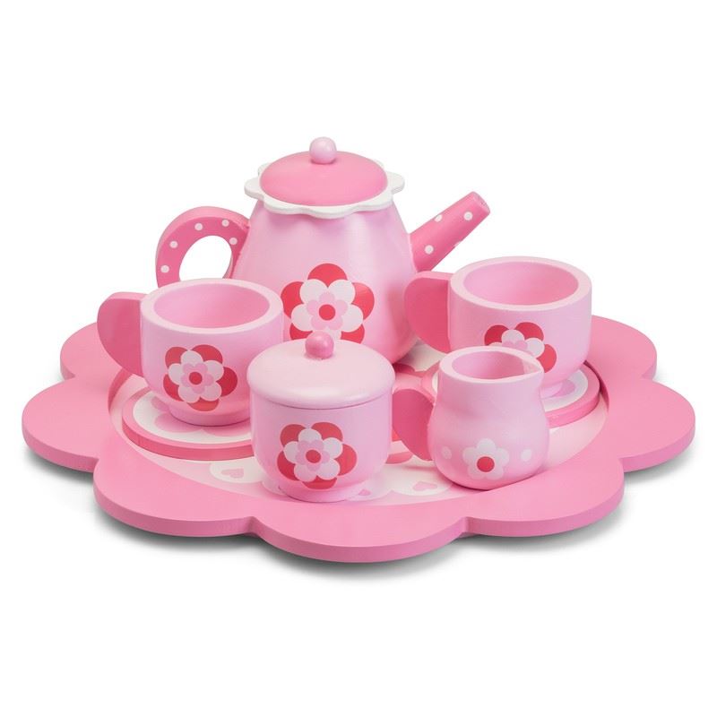 Kids Girls Princess Tin Tea Set & Carry Case Play Toy eBay