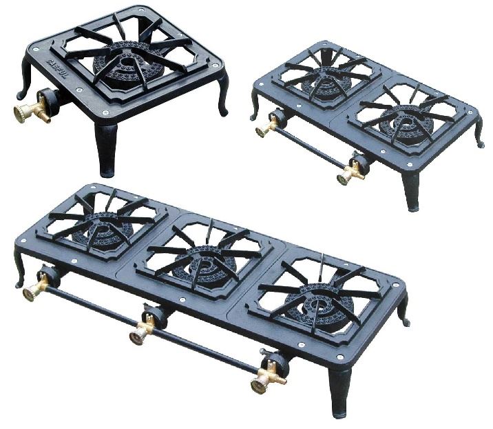 BUTANE GAS STOVE CAST IRON 3 SIZES COOKER GRILL CAMPING PORTABLE HEATER