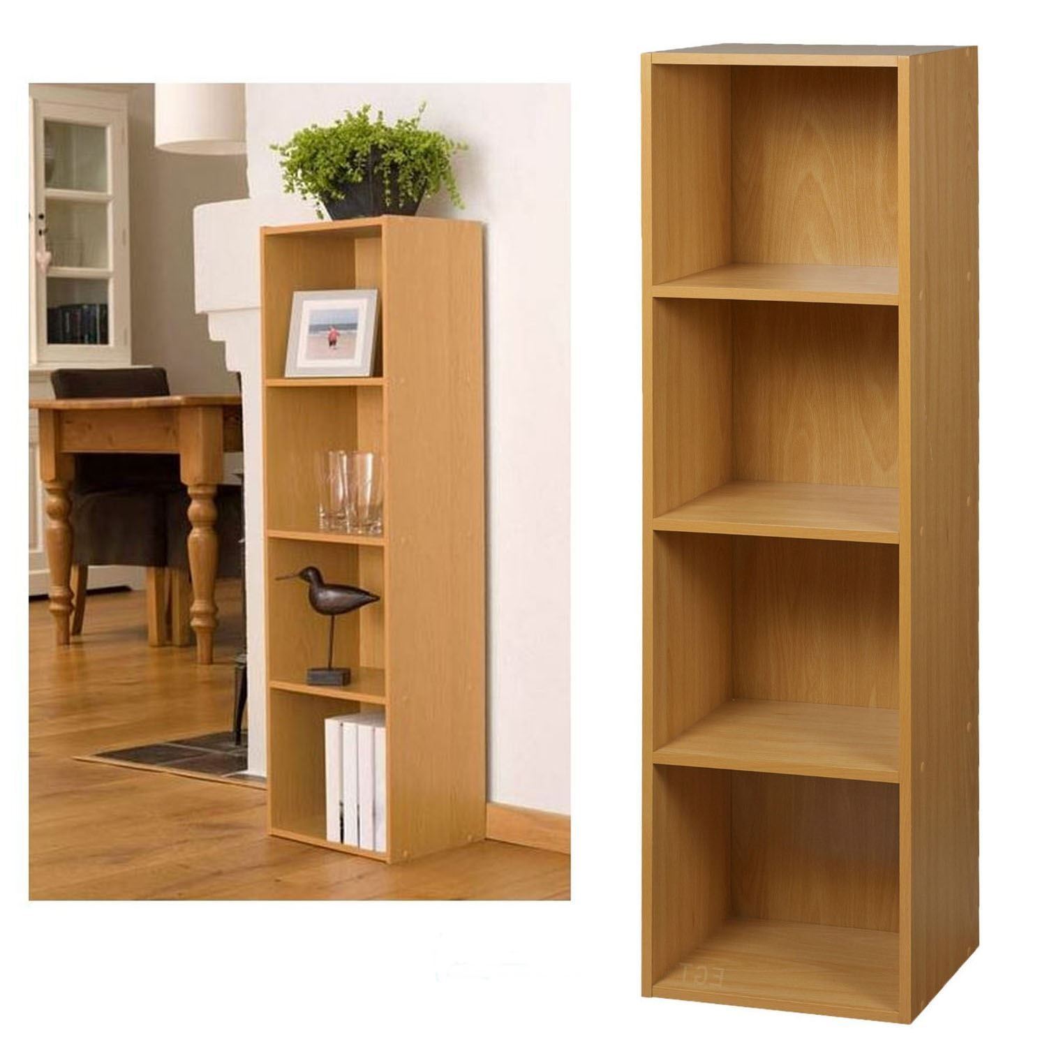 WOODEN DISPLAY STORAGE UNITS FURNITURE SHELVE WHITE OAK BLACK BEECH NEW
