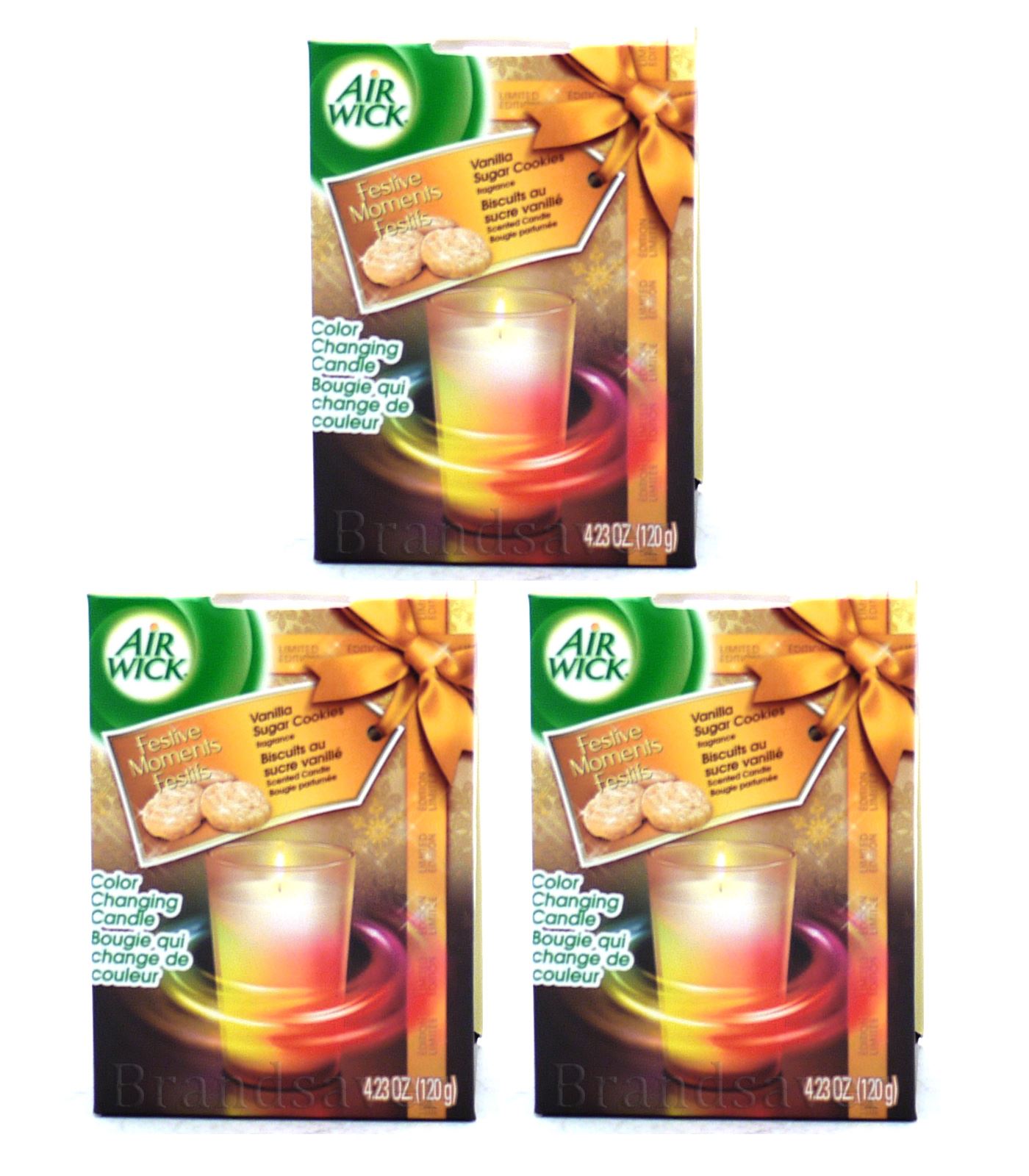 3 x AIR WICK COLOUR CHANGING CANDLES (Choose Fragrance) Air Wick Multi