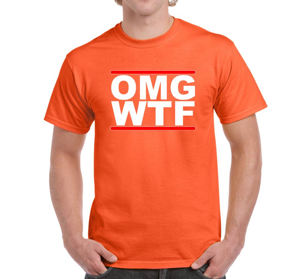 Mens Funny Novelty Sayings Slogans tshirts & TopsOMG WTF T Shirt eBay