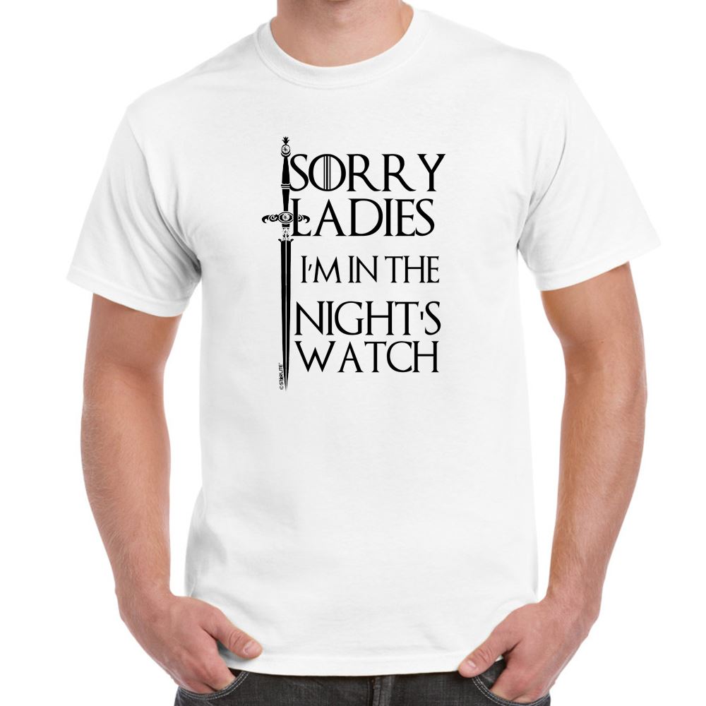 Mens Funny Sayings Slogans T ShirtsI'M In Nights WatchGame of Thrones
