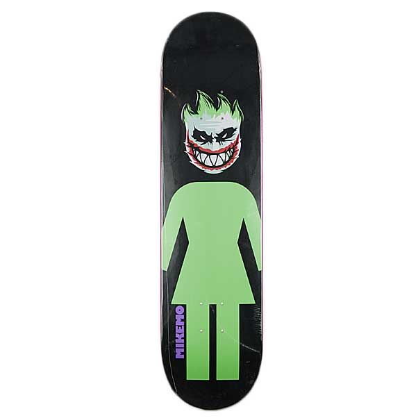 GIRL MIKE MO JOKER 8.0" WIDE PRO SKATEBOARD SK8 SKATE DECK + FREE GRIP