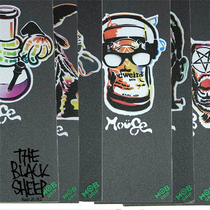 MOUSE SKATEBOARD SKATE SK8 CUSTOM MADE SPRAY PAINTED GRIP TAPE SHEET
