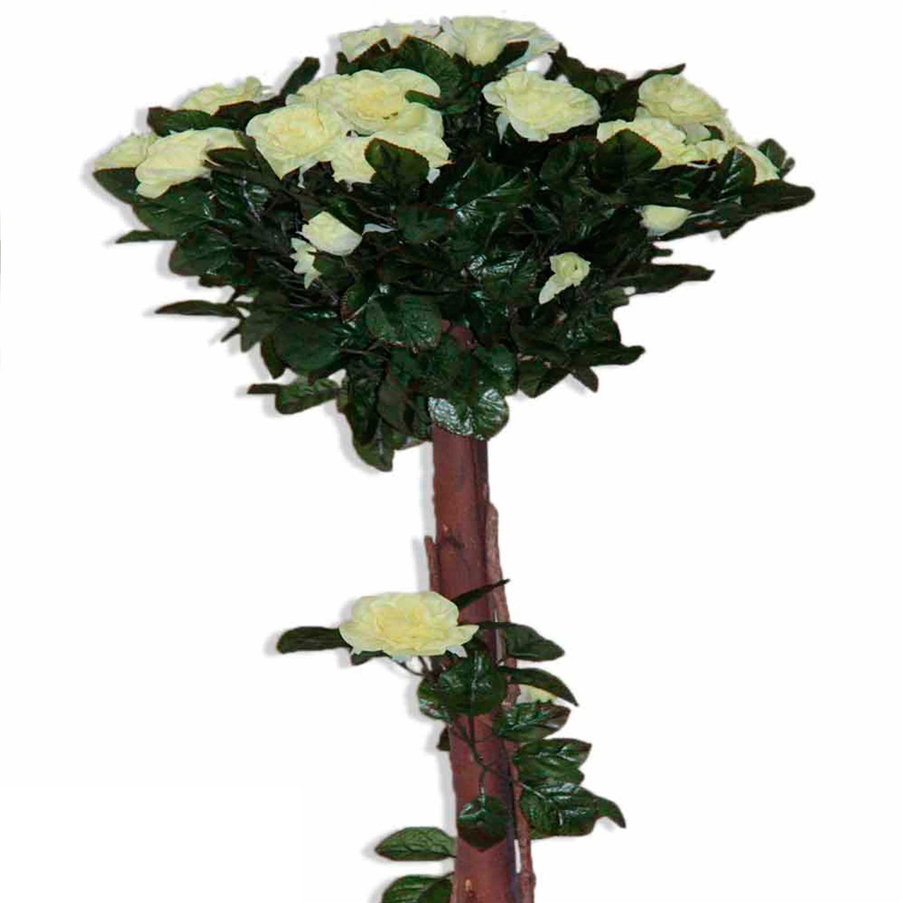 Large Artificial Replica Office House Plants Silk Flowers Red Roses