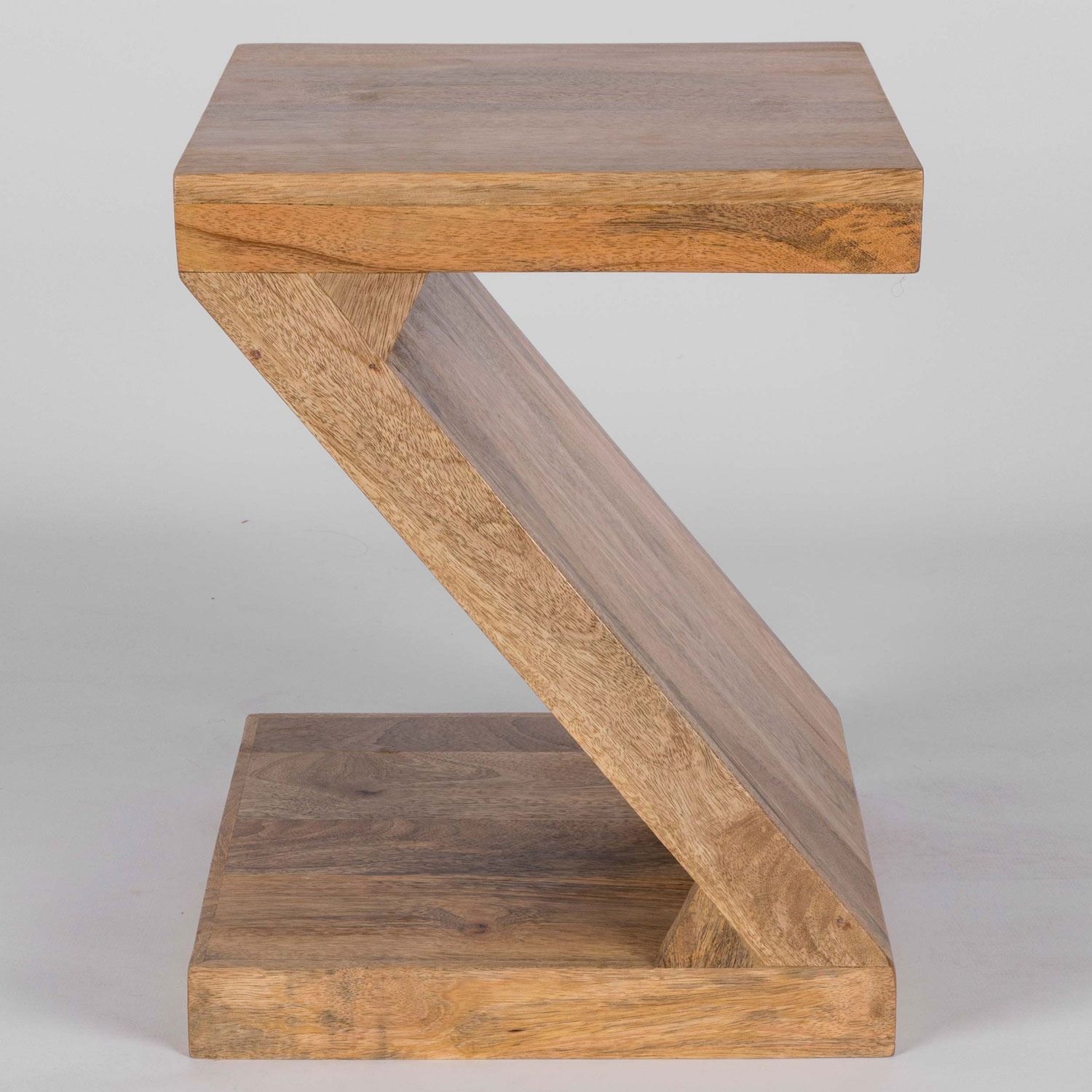 Dakota "Z" Shaped Side / End Table Handcrafted 100 Solid Mango Wood