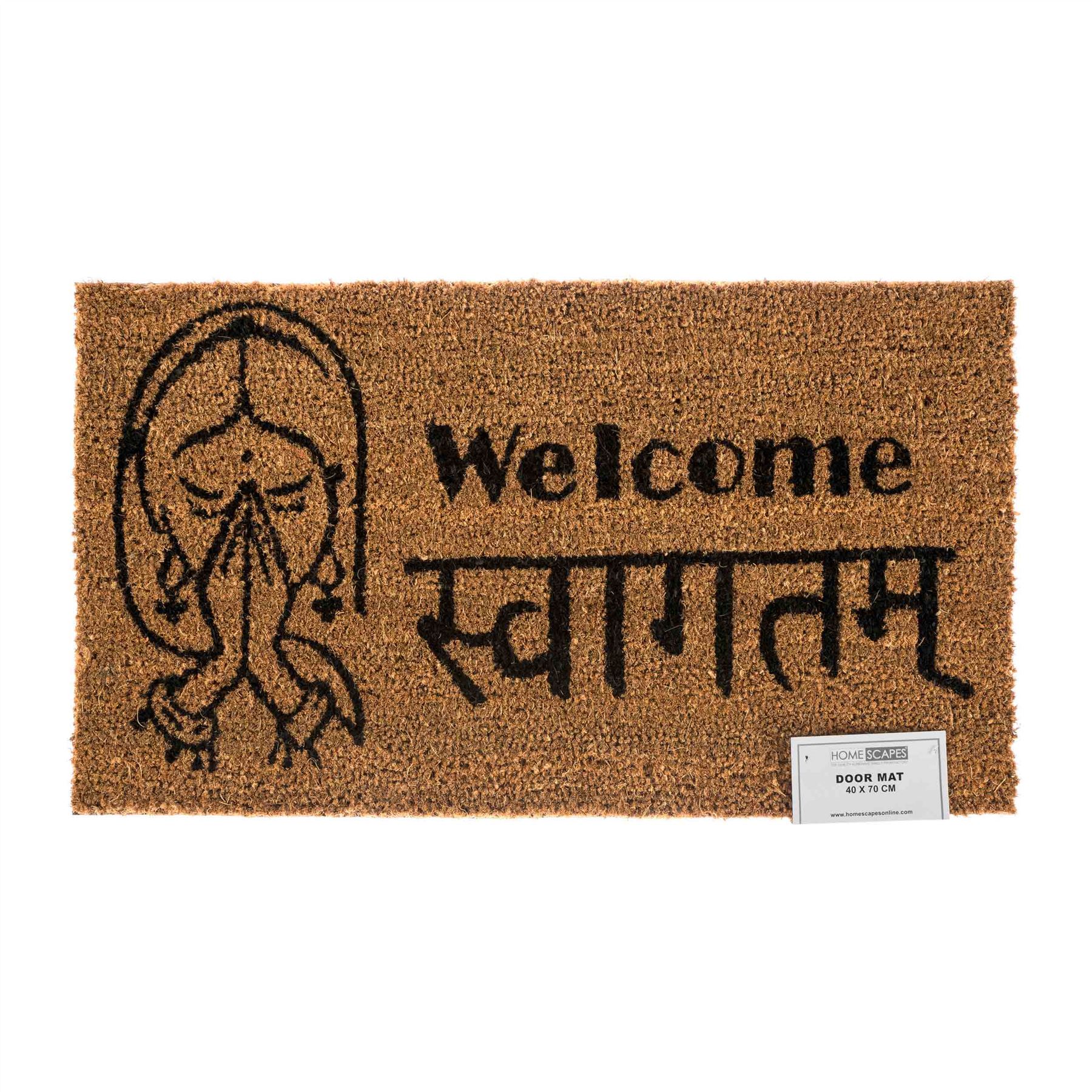 Novelty Natural Coir Door Mat Heavy Duty Indoor Outdoor Floor Entrance