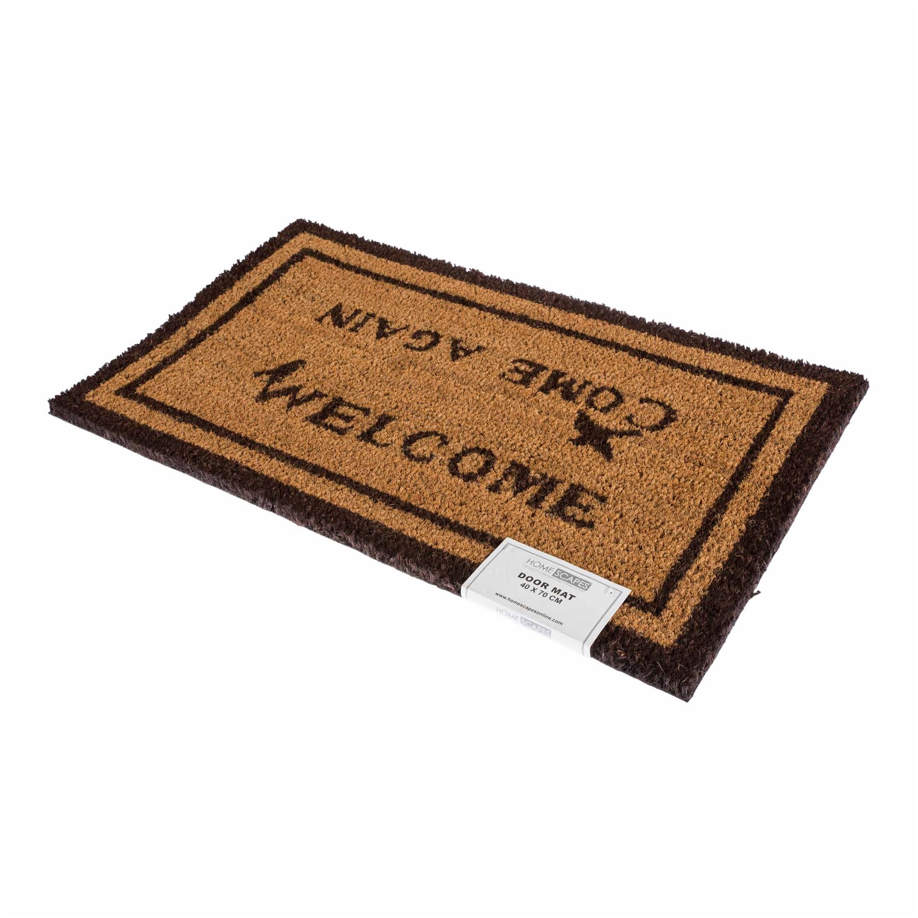 Novelty Natural Coir Door Mat Heavy Duty Indoor Outdoor Floor Entrance